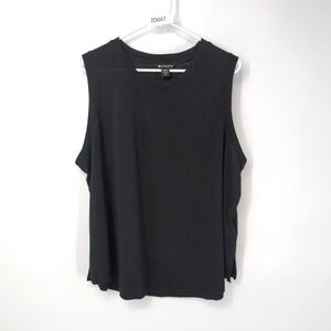 Athleta Breezy Sleeveless Muscle Tank Top Black Size 2X Athletic Workout